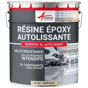 Résine epoxy autolissante sols - REVEPOXY AL Ivoire Clair - RAL 1015 - 5 kg - ARCANE INDUSTRIES