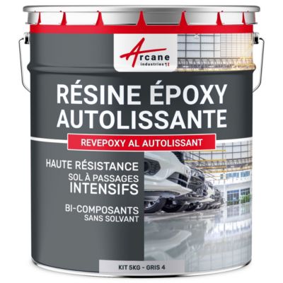 Résine epoxy autolissante sols - REVEPOXY AL Telegris 4 - RAL 7047 - 5 kg - ARCANE INDUSTRIES