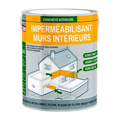 Résine étanchéité, imperméabilisation mur intérieur durcisseur PROCOM-750-Incolore