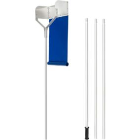 Râteau à Neige de Toit en Aluminium-Longueur Max 624CM-4 Tiges Incluses-Réglable avec Tête Élargie-Poignée Antidérapante