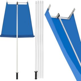 Râteau à Neige de Toit en Neige Aluminium-Longueur Réglable 170-608CM-4 Tiges Incluses-avec Tête Élargie-Poignée Antidérapante