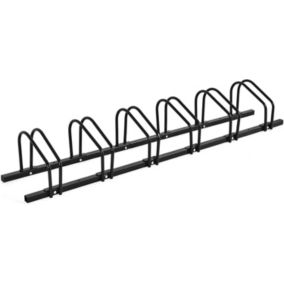 Râtelier Familial pour Vélo Support de Vélo avec 6 Places de Rangement pour Parc et Magasins Noir