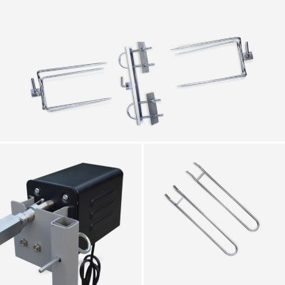 Rôtissoire électrique inclinable -  Mathurin Inox - Tournebroche. barbecue au charbon de bois à moteur pour grillades réceptions