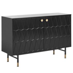 Rétro Commode noire 120x40x82 ADANTE