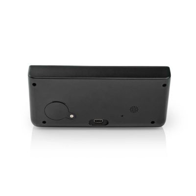Réveil et Chargeur Sans Fil USB Noir NEDIS