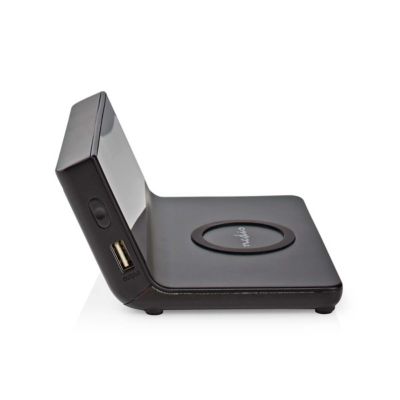 Réveil et Chargeur Sans Fil USB Noir NEDIS