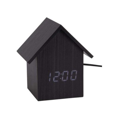 Réveil led en bois House 9.7 x 7.3 x 10.8 Type: Réveil matin