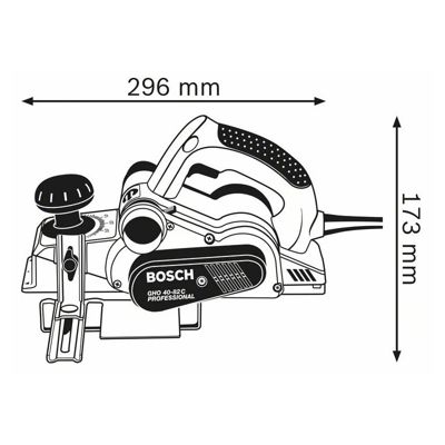 Rabot portatif GHO 40-82 C - 82 mm, 450 W, profondeur réglable - 060159A760