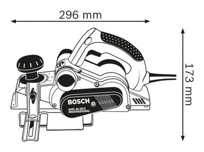 Rabot portatif GHO 40-82 C - 82 mm, 450 W, profondeur réglable - 060159A760