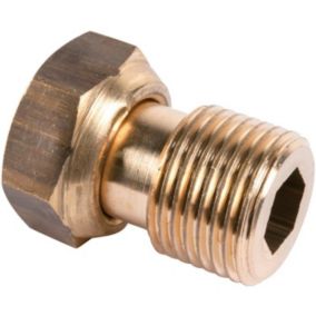Raccord 2 pièces - M 3/4' - F 3/4' sans méplat - Pour Compteur d'eau - Riquier