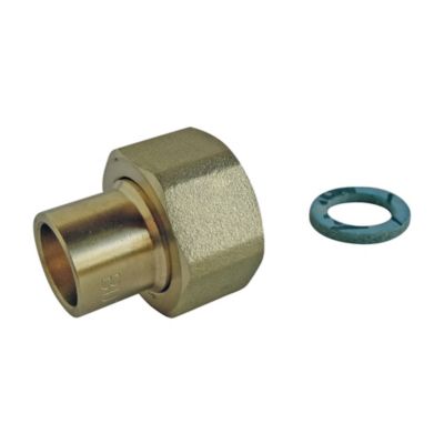 Raccord 2 pièces pour GAZ NATUREL - Cuivre diam 12 - Ecr.tournant F15/21 - Somatherm For You