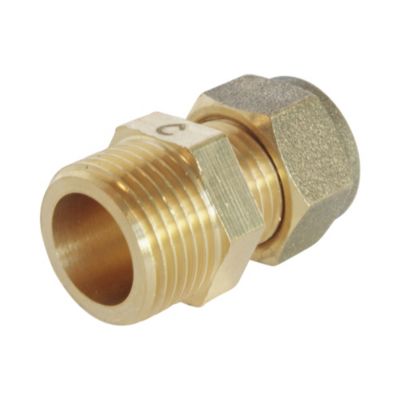 Raccord à compression laiton TC 10 - Mâle 12/17 - Somatherm For You