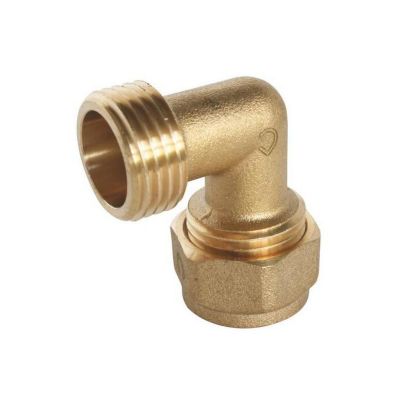 Raccord à compression SOMATHERM - Coude mâle - PER 10x12 - Fixation à visser
