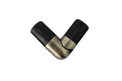 Raccord coudé pour barre à rideau Antiki GoodHome Ø28 mm doré