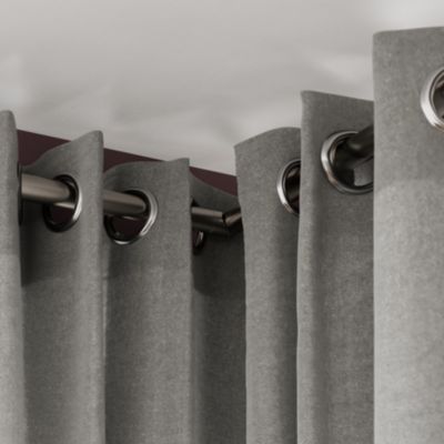 Raccord coudé pour barre à rideau Athens GoodHome Ø19 mm gris