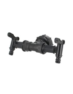 Raccord cuve eau S60X6 - 2 Robinets avec Nez (type Gardena)