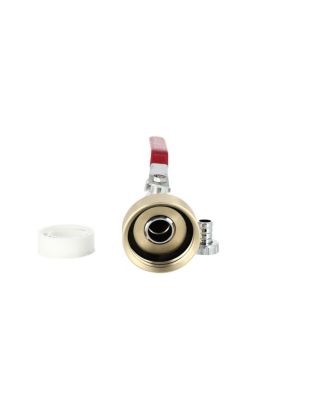 Raccord cuve S60X6 Laiton - Robinet laiton 15 mm + Nez 20x27