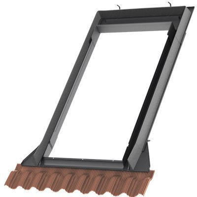 Raccord de remplacement fenêtre de toit sur tuiles Velux EW SK06 0700C2 rouge brun