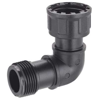 Raccord de vanne coudé 1" F. x 1" M. Claber
