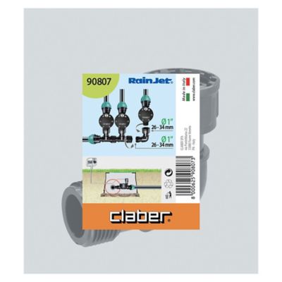 Raccord de vanne coudé 1" F. x 1" M. Claber