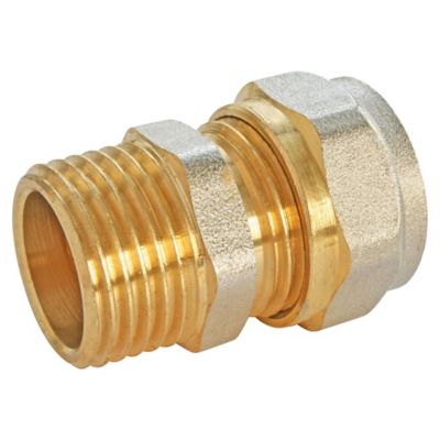 Raccord droit à compression pour tube Multicouche Ø16 - droit mâle 15/21 (1/2")