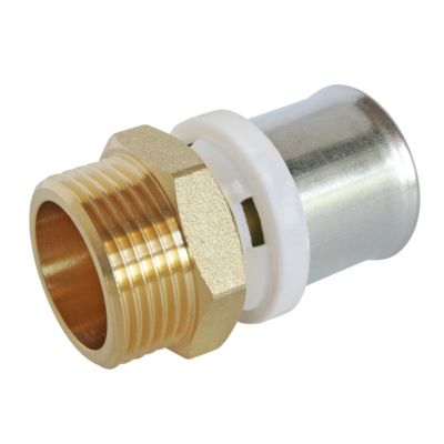Raccord droit à sertir pour tube Multicouche Ø26 - droit mâle 20/27 (3/4")