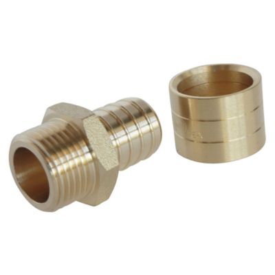Raccord droit à glissement pour tube PER diam 16 - Mâle 12/17 par lot de 10 - Somatherm For You