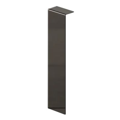 Raccord FCI pour plinthe FC en acier inoxydable 80 mm x 20 mm x 10 mm - noir miroir