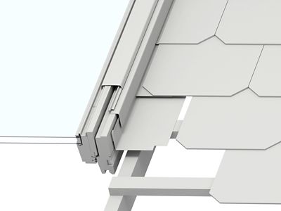 Raccord fenêtre de toit simple sur ardoises Velux EDL CK02 gris