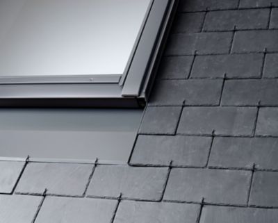 Raccord fenêtre de toit simple sur ardoises Velux EDN CK04 gris