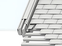 Raccord fenêtre de toit simple sur tuiles plates Velux EDP MK06 gris