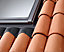 Raccord fenêtre de toit simple sur tuiles Velux EDW CK02 rouge