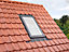 Raccord fenêtre de toit simple sur tuiles Velux EDW MK06 rouge