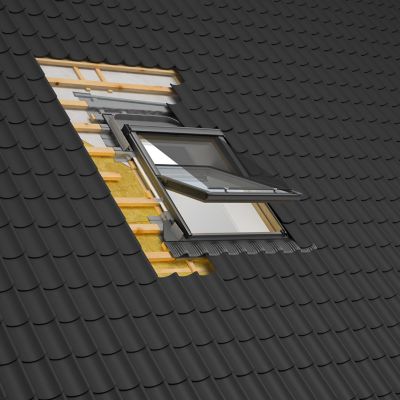 Raccord fenêtre de toit simple sur tuiles Velux EDW SK06 rouge