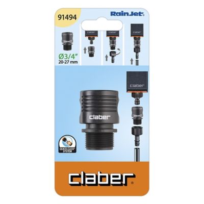 Raccord fileté 20/27mm coloris Noir Claber