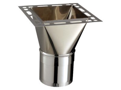 Raccord haut / conduit ø200 mm / 25 x 25 cm Poujoulat