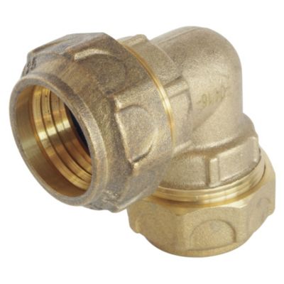 Raccord laiton coudé égal Serrage Extérieur pour tube PE diam 20 mm - Somatherm For You