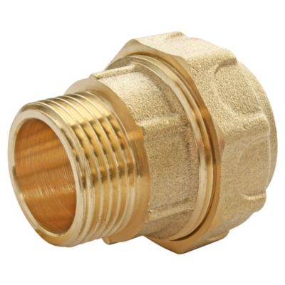 Raccord laiton droit pour PE Ø32 - Mâle 20/27 (3/4")