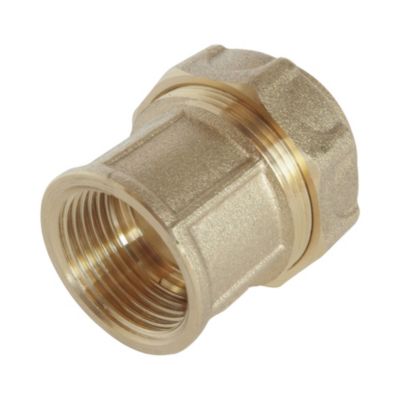 Raccord laiton droit Serrage Extérieur pour tube PE diam 25 mm - Femelle 3/4 - Somatherm For You