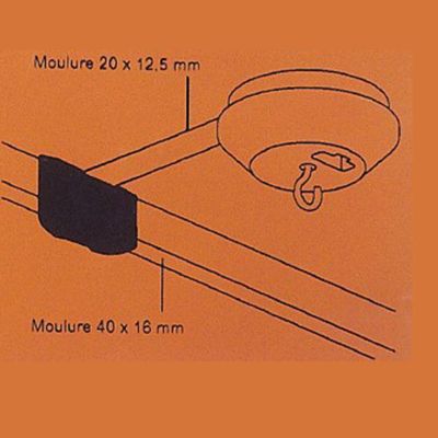 Raccord mur-plafond pour moulure 40 x 16 mm Legrand