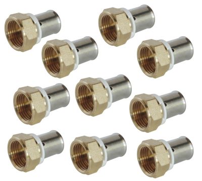 Raccord PER à sertir DN 16 1/2'' avec écrou tournant Somatherm for you 10 pièces