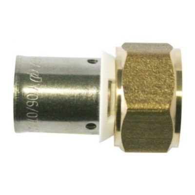 Raccord PER à sertir Somapess DN 12 3/8'' avec écrou tournant  - GARIS - 3301-12-12