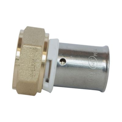 Raccord PER à sertir Somapess DN 12 3/8'' avec écrou tournant  - GARIS - 3301-12-12