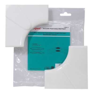 Raccord pour angle rentrant, pour goulotte Mosaic 80 x 50 mm Legrand