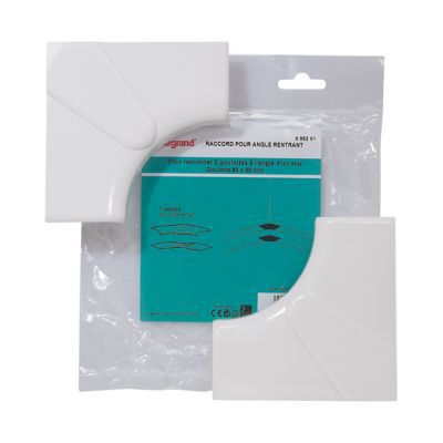 Raccord pour angle rentrant, pour goulotte Mosaic 80 x 50 mm Legrand
