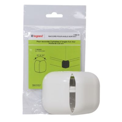 Raccord pour angle sortant, pour plinthe 80 x 20 mm Legrand