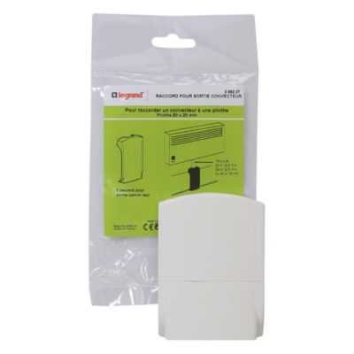 Raccord pour sortie convecteur, pour plinthe 80 x 20 mm Legrand