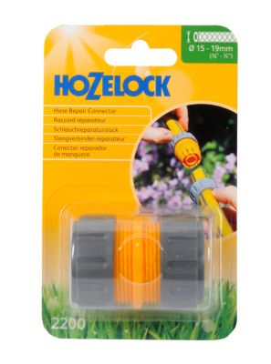 Raccord réparateur de tuyau Hozelock 2200 en plastique pour tuyaux Ø 12,5 - 15 et 19 mm