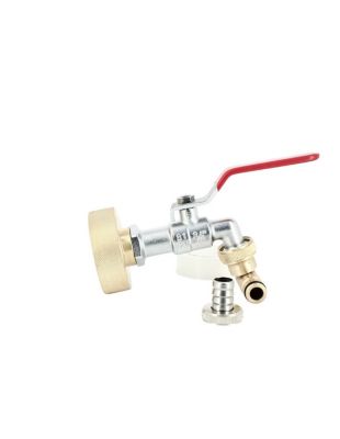 Raccord S60X6 Laiton - Robinet laiton 15 mm + Nez articulé