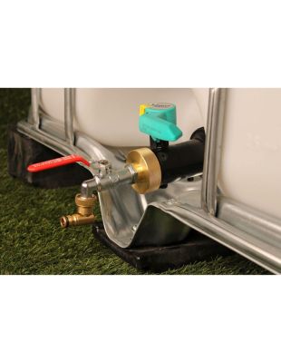 Raccord S60X6 Laiton - Robinet laiton 15 mm + Nez articulé